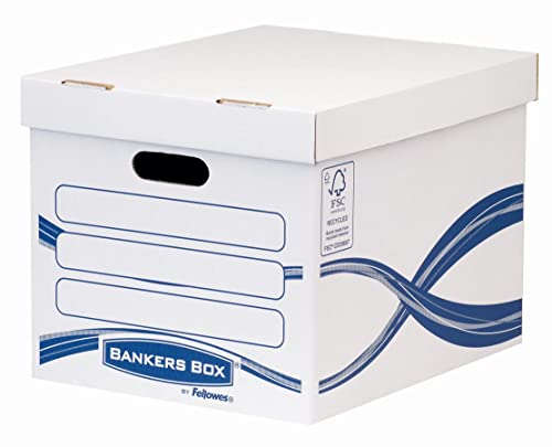 Fellowes Banker Box Basic Standard-Box, für Archiv, Weiß/Blau von BANKERS BOX