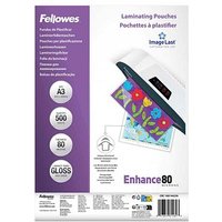 Fellowes Enhance80 ImageLast  Laminierfolien glänzend für A3 80 micron, 500 St. von Fellowes