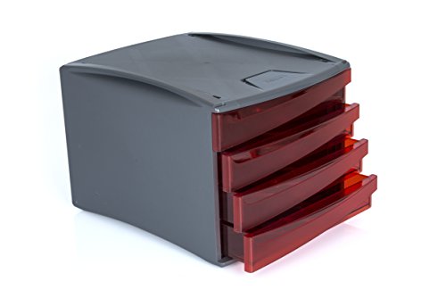 Fellowes Green2Desk Kommode Trasparente rosso von Fellowes