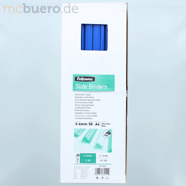 Fellowes Klemmschiene Relido 3-6mm blau VE=50 Stück von Fellowes