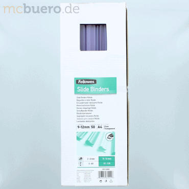 Fellowes Klemmschiene Relido 9-12mm transparent VE=50 Stück von Fellowes