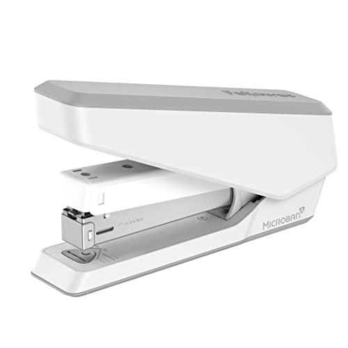 Fellowes LX850 EasyPress Büroheftgerät, Vollstreifen, müheloses One-Touch-Heftgerät für Klassenzimmer, Zuhause und Büro, hält vollen Heftstreifen, 25 Blatt Kapazität, Weiß von Fellowes