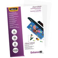 Fellowes Laminierfolien Super Quick glänzend für A4 80 micron, 100 St. von Fellowes