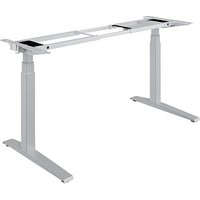 Fellowes Levado elektrisch höhenverstellbares Schreibtischgestell silber ohne Tischplatte, C-Fuß-Gestell silber 120,0 - 180,0 x 80,0 cm von Fellowes