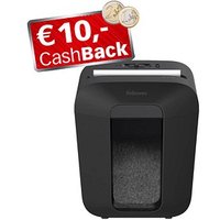 Fellowes Powershred LX41 Aktenvernichter mit Partikelschnitt P-4, 4 x 12 mm, bis 8 Blatt, schwarz von Fellowes