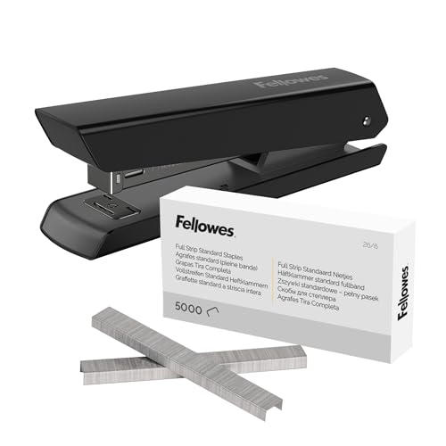 Fellowes Tacker LX820 Klassischer Hefter mit Microban Technologie Heftgerät für 24/6mm und 26/6mm Hefklammern - schwarz - 1 Stück + Heftklammern 26/6 mm für Full-Strip/Vollstreifen-Heftgeräte Fellowes Tacker LX820 Klassischer Hefter mit Microban Technologie Heftgerät für 24/6mm und 26/6mm Hefklammern - schwarz - 1 Stück + Heftklammern 26/6 mm für Full-Strip/Vollstreifen-Heftgeräte von Fellowes