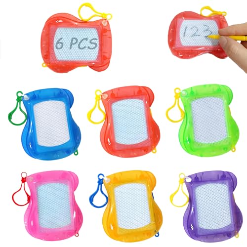 Felly 6 Stück Mini Maltafel für Kinder, Löschbare Magnettafel Zeichenbrett, Rucksack Schlüsselanhänger Doodle Board, Klassenzimmer Belohnungen, Tombola Preise, Party Geschenke für Jungen und Mädchen Felly 6 Stück Mini Maltafel für Kinder, Löschbare Magnettafel Zeichenbrett, Rucksack Schlüsselanhänger Doodle Board, Klassenzimmer Belohnungen, Tombola Preise, Party Geschenke für Jungen und Mädchen von Felly