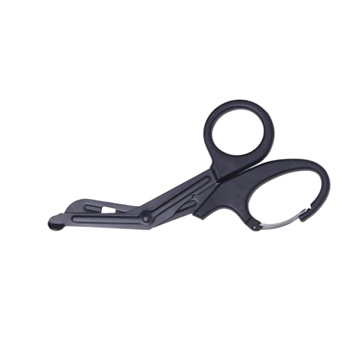 Feloyal Schere Medical Scissors, EMT Bent 7,7 Zoll Matt titanbeschichteter Edelstahl-Verbandschere oder Gaze für Arzt oder Krankenschwester, Notaufnahme oder Outdoor-Camp (Schwarz) von Feloyal