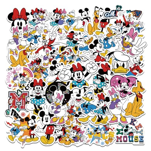 Mickey Mouse Stickers, Pack of 100 Mickey Aufkleber, Waterproof Vinyl Stickers, Aufkleber Kinder, Aesthetic Stickers for Laptop Skateboard Luggage Storage Bicycle Children DIY Decal Sticker von Felwsrel