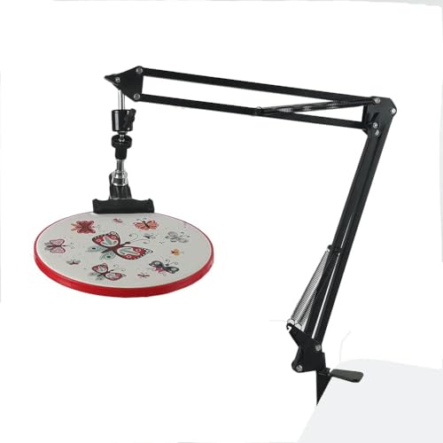 Stickrahmenhalter – verstellbarer Stickrahmenständer, Metall-Stickständer, faltbarer Stickständer, Kreuzstichständer, 360 Grad Drehknopf, geeignet für Handyhalter. Schwarz Stickrahmenhalter – verstellbarer Stickrahmenständer, Metall-Stickständer, faltbarer Stickständer, Kreuzstichständer, 360 Grad Drehknopf, geeignet für Handyhalter. Schwarz von Femeoum