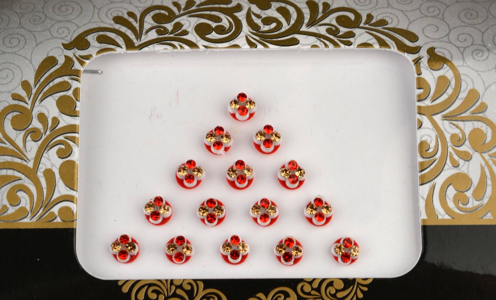 Rote Farbe Blumen Bindis, Hochzeit Fancy Kristall Bollywood Selbstklebende Aufkleber, Weihnachtsgeschenk Rote Farbe Blumen Bindis, Hochzeit Fancy Kristall Bollywood Selbstklebende Aufkleber, Weihnachtsgeschenk von FeminaDeals
