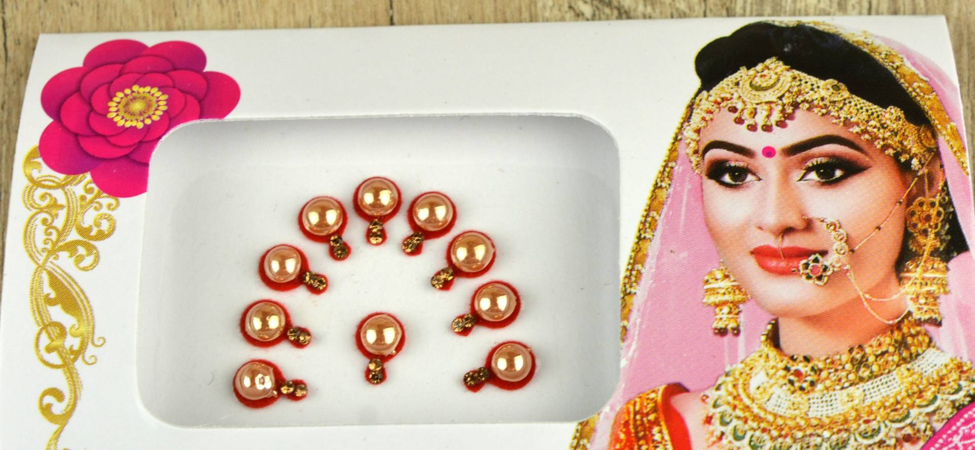 Rote Farbe Perle Bindis, Hochzeit Handgemachte Gesicht Bollywood Selbstklebende Aufkleber, Weihnachtsgeschenk von FeminaDeals