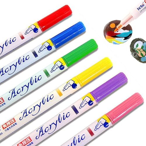 Femnow 6 Acrylstifte für Steine Wasserfest, Acrylstifte Weiß Schwarz Fein Dünn, Acrylic Paint Marker, Acrylmarker, Acryl Stifte, Acrylmarker Set, Acrylic Marker, Acrylfarben Set Stifte für Kinder DIY Femnow 6 Acrylstifte für Steine Wasserfest, Acrylstifte Weiß Schwarz Fein Dünn, Acrylic Paint Marker, Acrylmarker, Acryl Stifte, Acrylmarker Set, Acrylic Marker, Acrylfarben Set Stifte für Kinder DIY von Femnow
