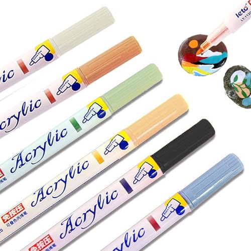 Femnow 6 Acrylstifte für Steine Wasserfest, Acrylstifte Weiß Schwarz Fein Dünn, Acrylic Paint Marker, Acrylmarker Acryl Stifte, Acrylmarker Set, Acrylic Marker, Acrylfarben Set Stifte für Kinder DIY 2 Femnow 6 Acrylstifte für Steine Wasserfest, Acrylstifte Weiß Schwarz Fein Dünn, Acrylic Paint Marker, Acrylmarker Acryl Stifte, Acrylmarker Set, Acrylic Marker, Acrylfarben Set Stifte für Kinder DIY 2 von Femnow