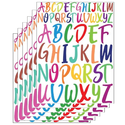 Femnow 6 Blätter Buchstaben Aufkleber, Klebebuchstaben Wetterfest, Buchstaben Sticker, Buchstaben zum Aufkleben, Selbstklebende Buchstaben, für Postfach, Schilder, Scrapbooking, Dekorationskunst Femnow 6 Blätter Buchstaben Aufkleber, Klebebuchstaben Wetterfest, Buchstaben Sticker, Buchstaben zum Aufkleben, Selbstklebende Buchstaben, für Postfach, Schilder, Scrapbooking, Dekorationskunst von Femnow