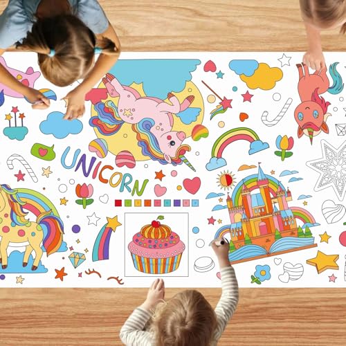 Femnow Einhorn Ausmaltischdecke Kinder, Ausmal Tischdecke zum Ausmalen Kinder, Maltischdecke für Kinder, Tischdecke Kindergeburtstag, Ausmalen Einhorn, Mal Mich Bunt Femnow Einhorn Ausmaltischdecke Kinder, Ausmal Tischdecke zum Ausmalen Kinder, Maltischdecke für Kinder, Tischdecke Kindergeburtstag, Ausmalen Einhorn, Mal Mich Bunt von Femnow