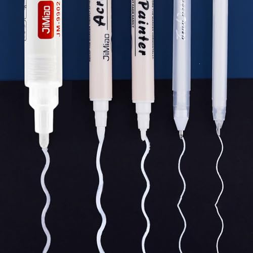 Femnow Lackstift Weiß Wasserfest, 4 Stück Permanent Marker Weiß Dünn, Fugenstift Kreidestift Textilstifte Acrylstifte Textilmarker Weißer Stift, für Steine Keramik Papier Glas Stoff Metall Leinwand Femnow Lackstift Weiß Wasserfest, 4 Stück Permanent Marker Weiß Dünn, Fugenstift Kreidestift Textilstifte Acrylstifte Textilmarker Weißer Stift, für Steine Keramik Papier Glas Stoff Metall Leinwand von Femnow