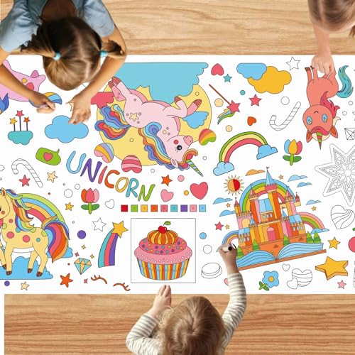 Femnow ausmaltischdecke kinder einhorn deko kindergeburtstag von Femnow