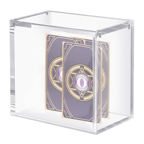 Fenayuu Klarer Acryl Aufbewahrungskasten, Displayschutz Für Spielkartensammlungen, Sammelkarten Schutzhülle Mit Magnetverschluss Staubdicht Für Vitrine Kollektion Hobby Tisch von Fenayuu