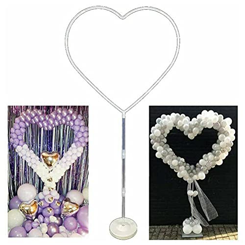 Ballonsäulen-Set, Herzballonrahmen, Säulenständer mit Kreis, Bodenständer-Kit, 150 cm hoch, verstellbar Partyzubehör Ballonsäulen-Set, Herzballonrahmen, Säulenständer mit Kreis, Bodenständer-Kit, 150 cm hoch, verstellbar Partyzubehör von Fencelly