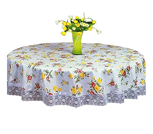 Fendawn Strive Elegante runde Tischdecken, hitzebeständige und ölbeständige Tischdecke von Fendawn Strive