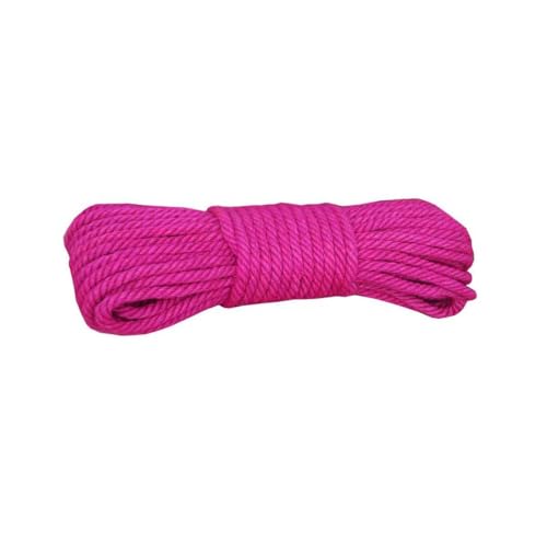 Rosa Juteseil – 4 mm 20 m (1/6 Zoll x 65 Fuß) Hanfseil zum Basteln, Gartenarbeit, DIY festliche Dekoration, Haustier Katze spielen von Fendawn Strive