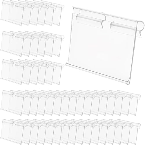30 transparente Kunststoff-Etikettenständer, zum Anklippen, für Warenschilder, Präsentationshalter von FengQingHuaGG
