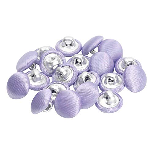 Knöpfe mit satinierter Metallschaft, 10 mm, Satin-Anzugknöpfe, für Smoking, Anzüge, Kleider, Blusen, Mäntel, Nähprojekte, 20 Stück (lila) von FengQingHuaGG