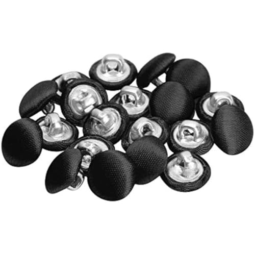 Knöpfe mit satinierter Metallschaft, 10 mm, Satin-Anzugknöpfe, für Smoking, Anzüge, Kleider, Blusen, Mäntel, Nähprojekte, Schwarz, 20 Stück Knöpfe mit satinierter Metallschaft, 10 mm, Satin-Anzugknöpfe, für Smoking, Anzüge, Kleider, Blusen, Mäntel, Nähprojekte, Schwarz, 20 Stück von FengQingHuaGG