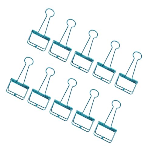 Papierklammern aus Metall, hohl, mehrfarbig, Foldback-Klemmen, große Ordner- und Büroklammern, für Büro, Schule, 19 mm, 10 Stück Papierklammern aus Metall, hohl, mehrfarbig, Foldback-Klemmen, große Ordner- und Büroklammern, für Büro, Schule, 19 mm, 10 Stück von FengQingHuaGG