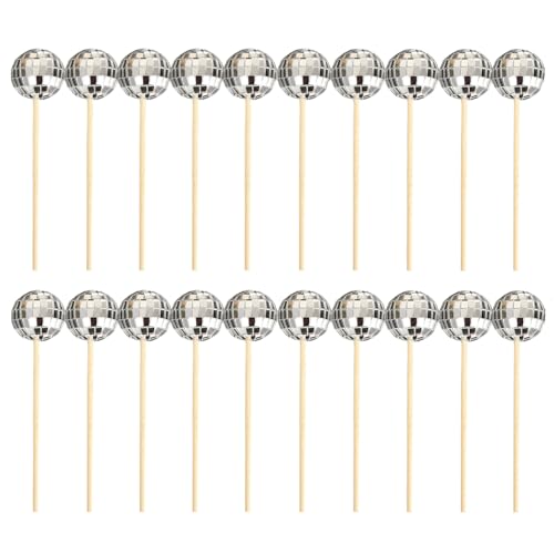 Disco Ball Cupcake Toppers,20 Stück Silberne Spiegelkugel Mini Disco Kugeln Toppers Disco Ball Cake Toppers für Geburtstags Disco Thema 70er Party Zubehör Disco Ball Cupcake Toppers,20 Stück Silberne Spiegelkugel Mini Disco Kugeln Toppers Disco Ball Cake Toppers für Geburtstags Disco Thema 70er Party Zubehör von Fenglin-joy