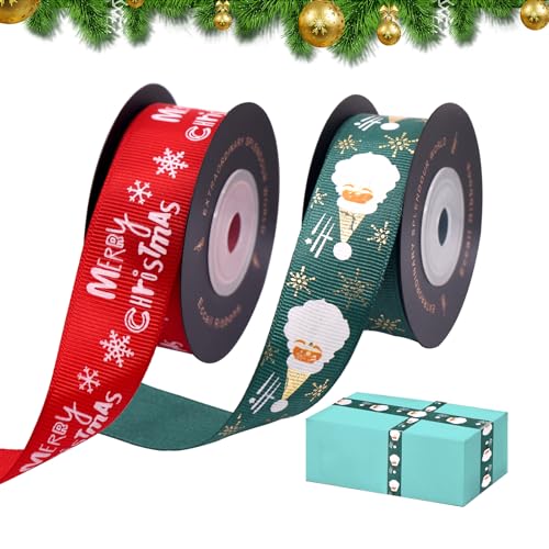Fengyang® Weihnachtsbändchen, Weihnachtsmotiv Stoffband Geschenkband Weihnachten Weihnachten Geschenkband Satinband, 2 Rollen 20 Yards Schleifenband Weihnachtenzum Geschenk Verpackung(B) Fengyang® Weihnachtsbändchen, Weihnachtsmotiv Stoffband Geschenkband Weihnachten Weihnachten Geschenkband Satinband, 2 Rollen 20 Yards Schleifenband Weihnachtenzum Geschenk Verpackung(B) von Fengyang