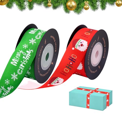 Fengyang® Weihnachtsbändchen, Weihnachtsmotiv Stoffband Geschenkband Weihnachten Weihnachten Geschenkband Satinband, 2 Rollen 20 Yards Schleifenband Weihnachtenzum Geschenk Verpackung (A) Fengyang® Weihnachtsbändchen, Weihnachtsmotiv Stoffband Geschenkband Weihnachten Weihnachten Geschenkband Satinband, 2 Rollen 20 Yards Schleifenband Weihnachtenzum Geschenk Verpackung (A) von Fengyang