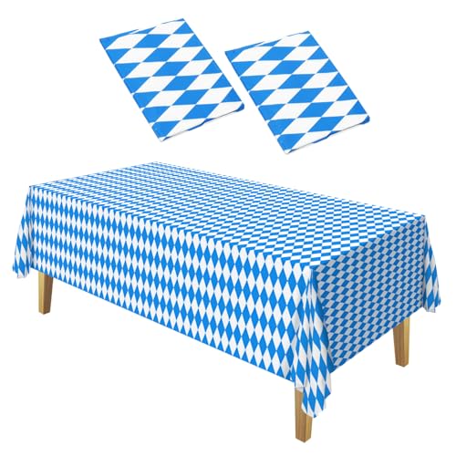 Fennoral 2 Stück Oktoberfest-Tischdecke Bayerische Tischtuch 130 x 275cm Blau Weiß Raute Tischdeko Oktoberfestsdeko Partytischdecke Tisch Dekoration für Bierzelten Haushalt Bayern Feiern Bier Festival Fennoral 2 Stück Oktoberfest-Tischdecke Bayerische Tischtuch 130 x 275cm Blau Weiß Raute Tischdeko Oktoberfestsdeko Partytischdecke Tisch Dekoration für Bierzelten Haushalt Bayern Feiern Bier Festival von Fennoral
