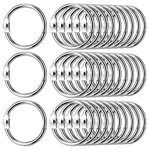 Buchringe, 80 Stück Buchring Buchbinderinge Ringbinder, 25mm Binder Ringe Loseblatt Verbinder Metall Bücher Ringe Heftringe für Schlüsselringe, Scrapbook, Album, Memo-Ablage Buchringe, 80 Stück Buchring Buchbinderinge Ringbinder, 25mm Binder Ringe Loseblatt Verbinder Metall Bücher Ringe Heftringe für Schlüsselringe, Scrapbook, Album, Memo-Ablage von Fentar