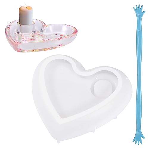 Silikonform Kerzenhalter, 3D Liebe Gießform Kerzenhalter Herzförmig Gießformen, Silikonformen Kerzenständer für Harz Epoxidformen Tablett Heimdekorationen, Geschenk,Handwerk Silikonform Kerzenhalter, 3D Liebe Gießform Kerzenhalter Herzförmig Gießformen, Silikonformen Kerzenständer für Harz Epoxidformen Tablett Heimdekorationen, Geschenk,Handwerk von Fentar