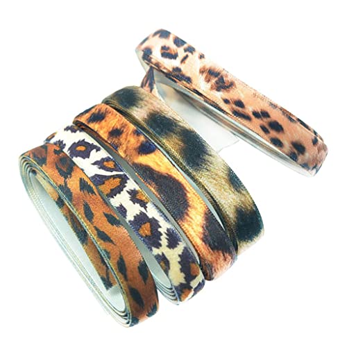 5x Leopardenmuster Samt Band Samtband Gewebeband Schleifenband von Fenteer