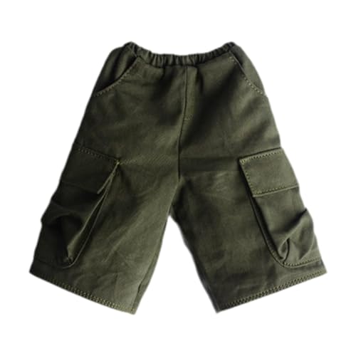 Fenteer 1:6 Männliche Puppe Cargo Shorts Outfit Stilvolle handgemachte tragbare Mini-Actionfigur Kleidung Miniaturkleidung für 12'' männliche Puppe, GrÜn von Fenteer
