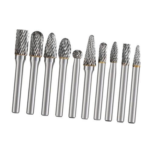 Fenteer 10-teiliger Hartmetall-Drehbohrersatz, Bohrer, 1/4-Zoll-Schaft, professionelle Doppelschnitt-Holzbearbeitungswerkzeuge zum Einstechen, Fräsen, Fenteer 10-teiliger Hartmetall-Drehbohrersatz, Bohrer, 1/4-Zoll-Schaft, professionelle Doppelschnitt-Holzbearbeitungswerkzeuge zum Einstechen, Fräsen, von Fenteer