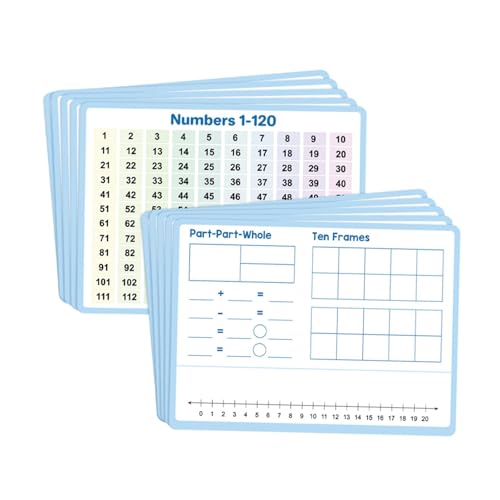 Fenteer 10 x Zahlenlinien-Mathematik-Poster, Mathematik-Übungs-Lernaktivitäten, kleine weiße Tafel, trocken abwischbare Tafelkarten für Schüler im Fenteer 10 x Zahlenlinien-Mathematik-Poster, Mathematik-Übungs-Lernaktivitäten, kleine weiße Tafel, trocken abwischbare Tafelkarten für Schüler im von Fenteer