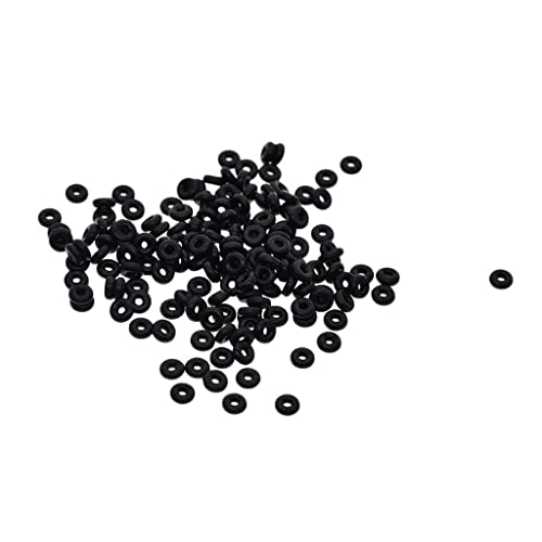 Fenteer 100 Stücke Gummistopper Ringe Silikon Perlen Fit Europäischen Charme Armband Perlen Für Schmuck Machen Handarbeiten - Schwarz Fenteer 100 Stücke Gummistopper Ringe Silikon Perlen Fit Europäischen Charme Armband Perlen Für Schmuck Machen Handarbeiten - Schwarz von Fenteer