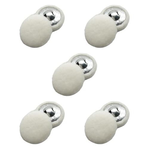 Fenteer 10x Stofftuch bedeckte Knöpfe nähen handgefertigte Lieferungen mit Schaft 20 mm für Taschen Verzierungen Hemd Jacken Kleid, Weiß von Fenteer