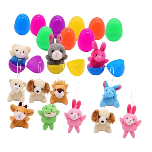 Fenteer 12 Stücke Ostereier gefüllt mit Plüschspielzeug DIY -Taschen Anhänger Mini Animal Plüsch Spielzeugset für Kinder Kinder Goodie Bag Füllstoffe Fenteer 12 Stücke Ostereier gefüllt mit Plüschspielzeug DIY -Taschen Anhänger Mini Animal Plüsch Spielzeugset für Kinder Kinder Goodie Bag Füllstoffe von Fenteer