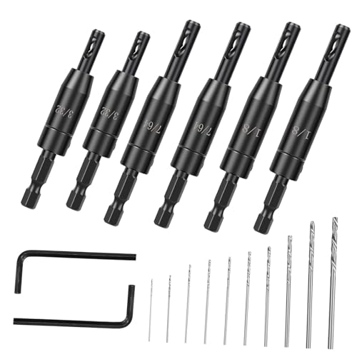 Fenteer 18-teiliges selbstzentrierendes Scharnierbohrer-Set, Zentrierbohrer aus hochwertigem, 3/32 Zoll, 7/64 Zoll, 1/8 Zoll für Möbel, Schränke, Fenteer 18-teiliges selbstzentrierendes Scharnierbohrer-Set, Zentrierbohrer aus hochwertigem, 3/32 Zoll, 7/64 Zoll, 1/8 Zoll für Möbel, Schränke, von Fenteer