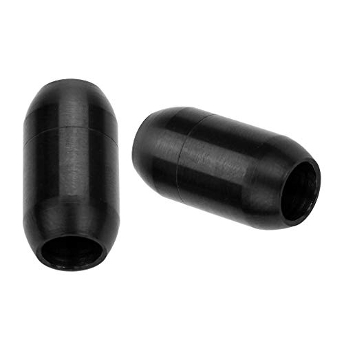Fenteer 2pcs Spalte Magnetverschluss Verschluss Magnet Kettenverschluss Für die Schmuckherstellung, schwarz, 3 mm von Fenteer