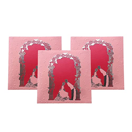 Fenteer 3 Stücke Braut Hochzeitseinladungskarten Elegante Blanko-Einsteckkarten Partyzubehör für Jubiläum Hochzeit Verlobung Dekoration Ornamente von Fenteer
