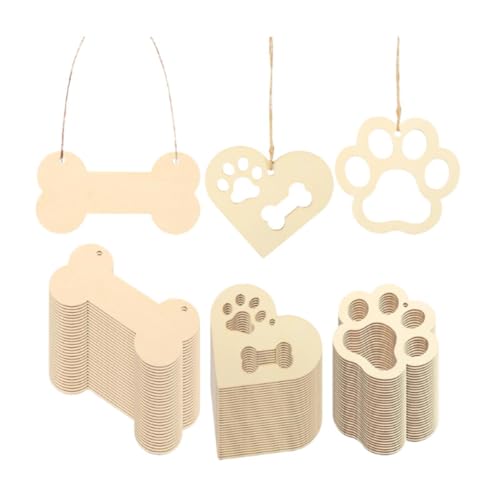 Fenteer 36 Stück Blanko-Holzstücke, Geschenkanhänger, dekorativ, mit Loch zum Bemalen, kleine Holzanhänger zum Aufhängen von Dekorationen, DIY-Basteln Fenteer 36 Stück Blanko-Holzstücke, Geschenkanhänger, dekorativ, mit Loch zum Bemalen, kleine Holzanhänger zum Aufhängen von Dekorationen, DIY-Basteln von Fenteer