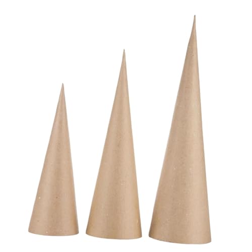 Fenteer 3X Pappmaché-Kegel Weihnachtsbaumschmuck DIY Kunsthandwerk zum Basteln mit offenem zum Verschönern Scrapbooking Dekorieren, 15 cm 25 cm 35 cm Fenteer 3X Pappmaché-Kegel Weihnachtsbaumschmuck DIY Kunsthandwerk zum Basteln mit offenem zum Verschönern Scrapbooking Dekorieren, 15 cm 25 cm 35 cm von Fenteer