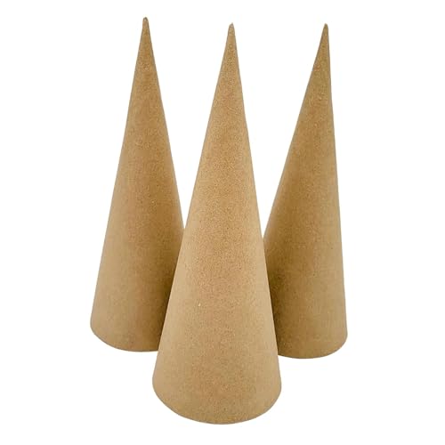 Fenteer 3X Pappmaché-Kegel Weihnachtsbaumschmuck DIY Kunsthandwerk zum Basteln mit offenem zum Verschönern Scrapbooking Dekorieren, 25cm Fenteer 3X Pappmaché-Kegel Weihnachtsbaumschmuck DIY Kunsthandwerk zum Basteln mit offenem zum Verschönern Scrapbooking Dekorieren, 25cm von Fenteer
