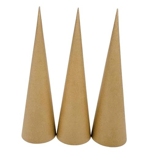 Fenteer 3X Pappmaché-Kegel Weihnachtsbaumschmuck DIY Kunsthandwerk zum Basteln mit offenem zum Verschönern Scrapbooking Dekorieren, 35cm Fenteer 3X Pappmaché-Kegel Weihnachtsbaumschmuck DIY Kunsthandwerk zum Basteln mit offenem zum Verschönern Scrapbooking Dekorieren, 35cm von Fenteer